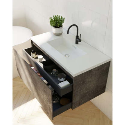 BelBagno Prado 750mm Wall Hung Vanity Maple Oak One Drawers One Tap Hole