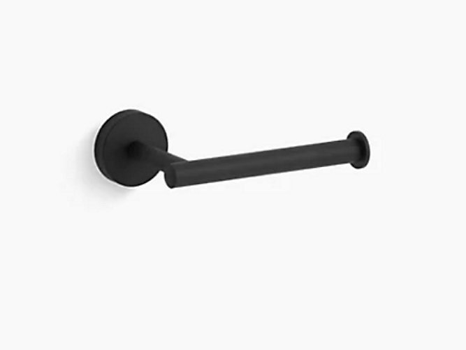 Elate Toilet Roll Holder Modern Brushed Brass