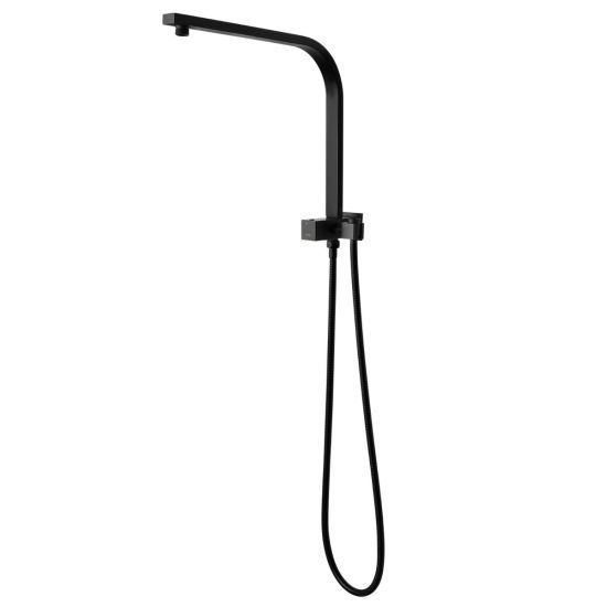 Square Black Shower Station without Shower Head and Handheld Shower