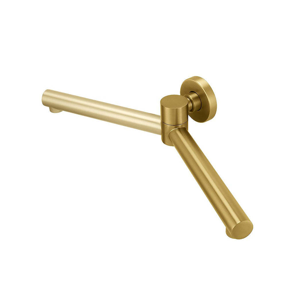 Round Brushed Brass Bathtub/Basin Swivel Wall Spout-YT Bathroom