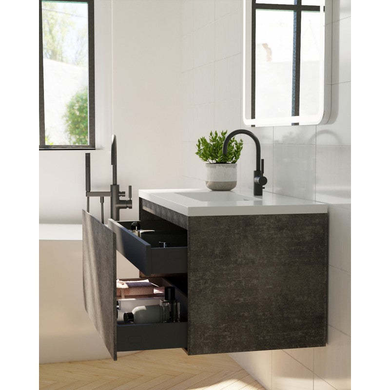 BelBagno Prado 750mm Wall Hung Vanity Maple Oak One Drawers One Tap Hole