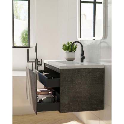 BelBagno Prado 750mm Wall Hung Vanity Maple Oak One Drawers One Tap Hole