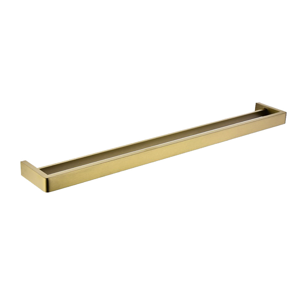 IVANO Series Square Brushed Yellow Gold Double Towel Rail 800mm-YT Bathroom