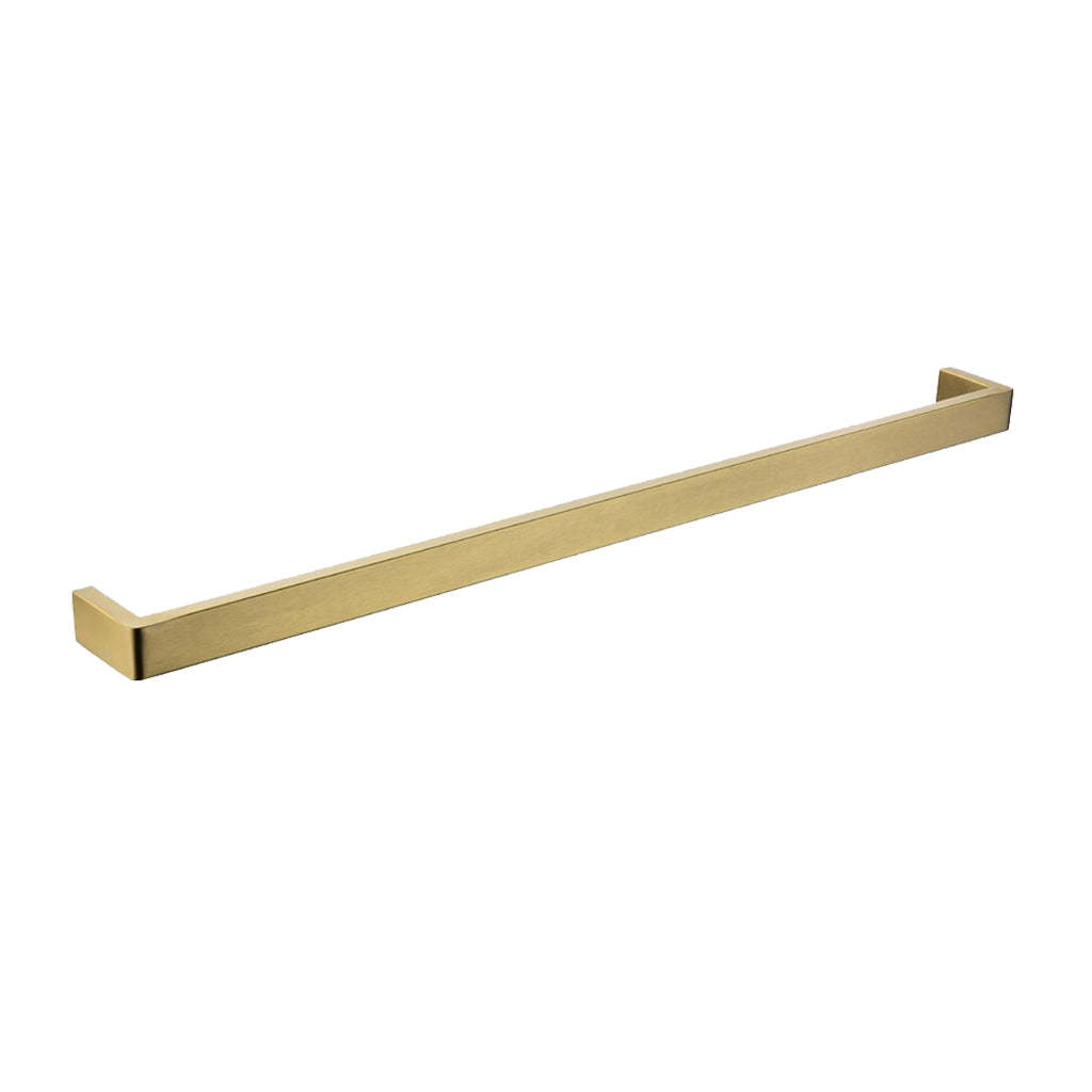 IVANO Series Square Brushed Yellow Gold Single Towel Rail 800mm-YT Bathroom