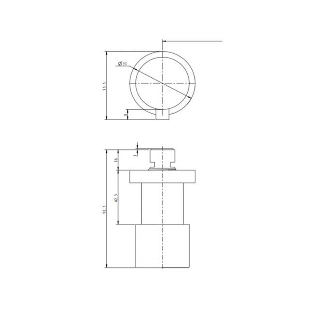 Round Brushed Brass Shower Wall Taps-YT Bathroom