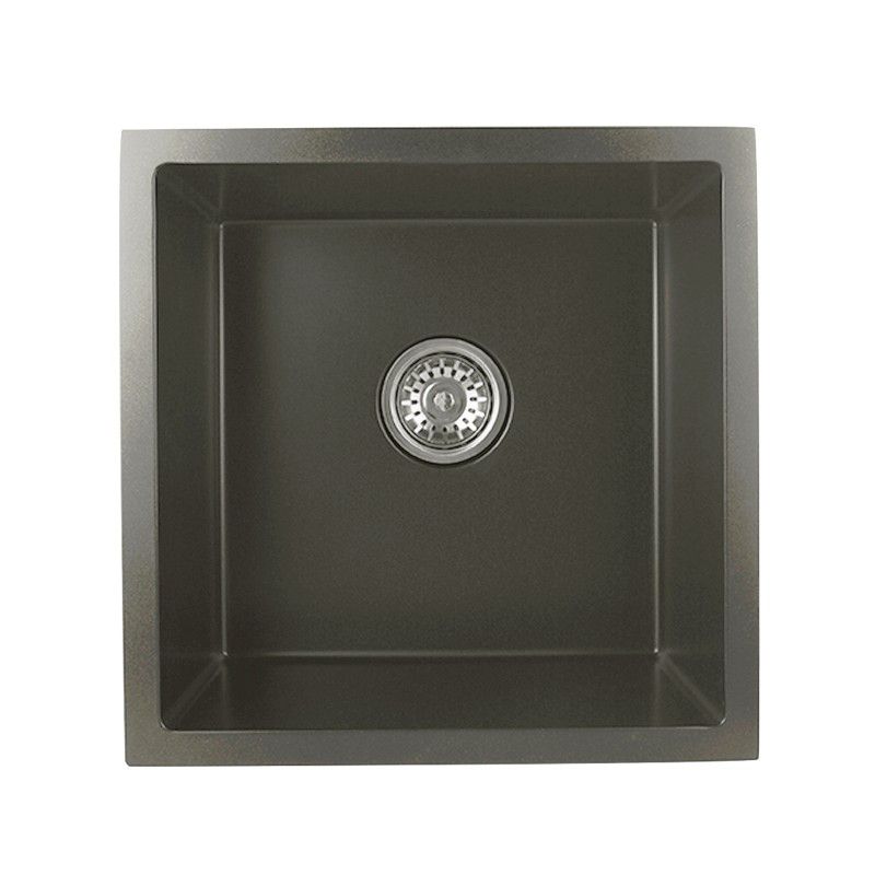 1.2mm Dark Grey Stainless Steel Handmade Single Bowl Top/Undermount Kitchen/Laundry Sink 440x440x205mm