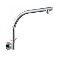 Round Chrome Swivel Wall Mounted Shower Arm-YT Bathroom