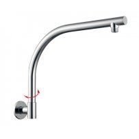 Round Chrome Swivel Wall Mounted Shower Arm-YT Bathroom