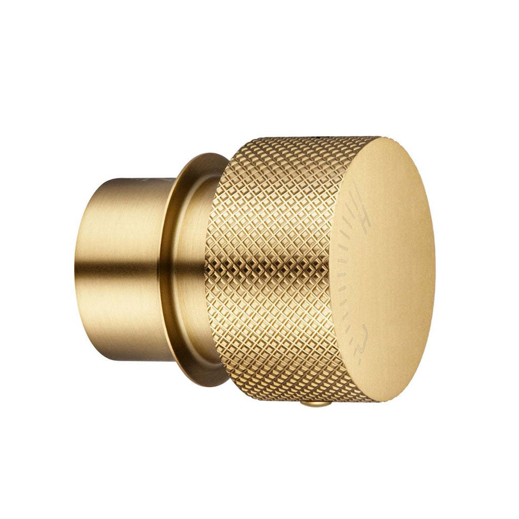 Round Brushed Yellow Gold Progressive Wall Mixer Handle-YT Bathroom