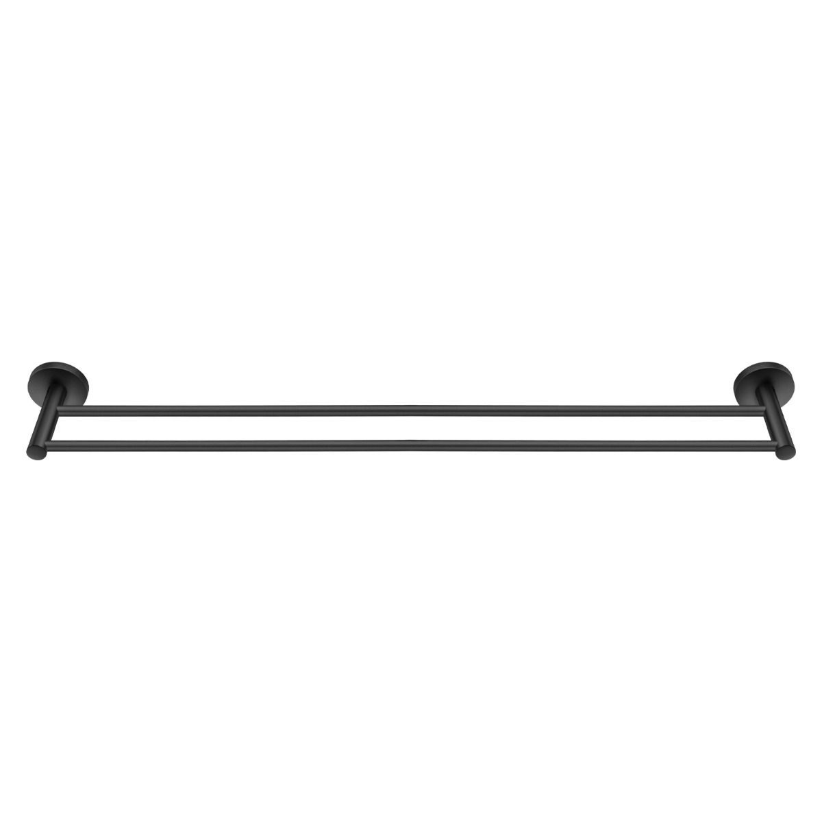 LUCID PIN Round Black Double Towel Rack Rail 800mm
