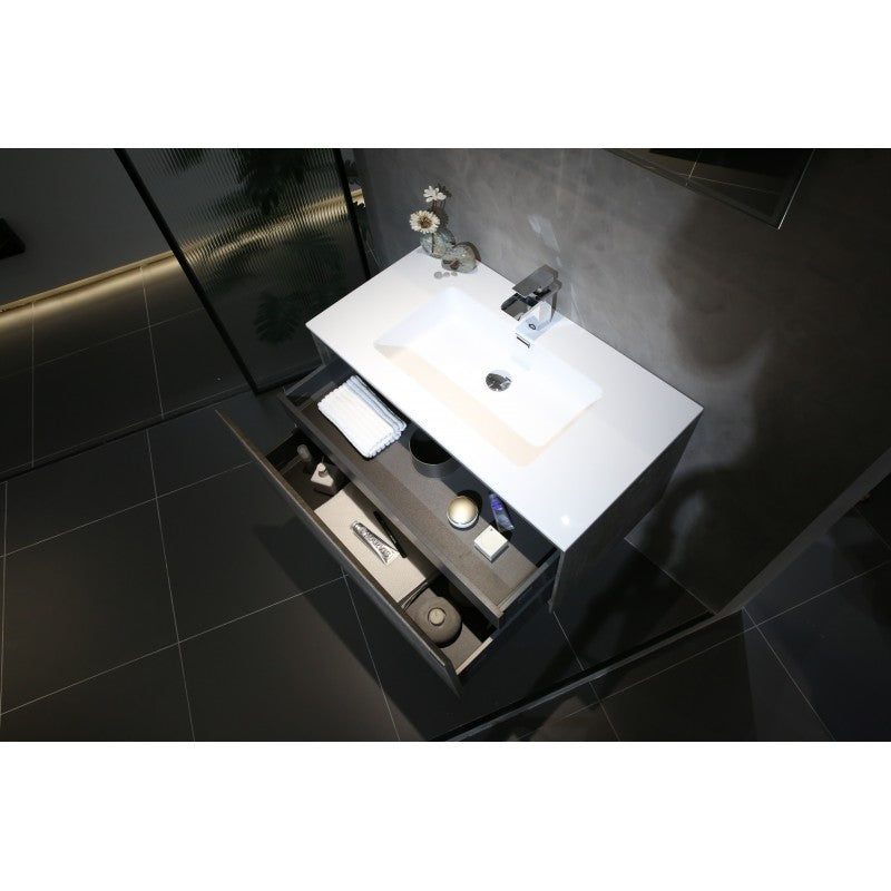 BelBagno Prado 750mm Wall Hung Vanity Maple Oak One Drawers One Tap Hole