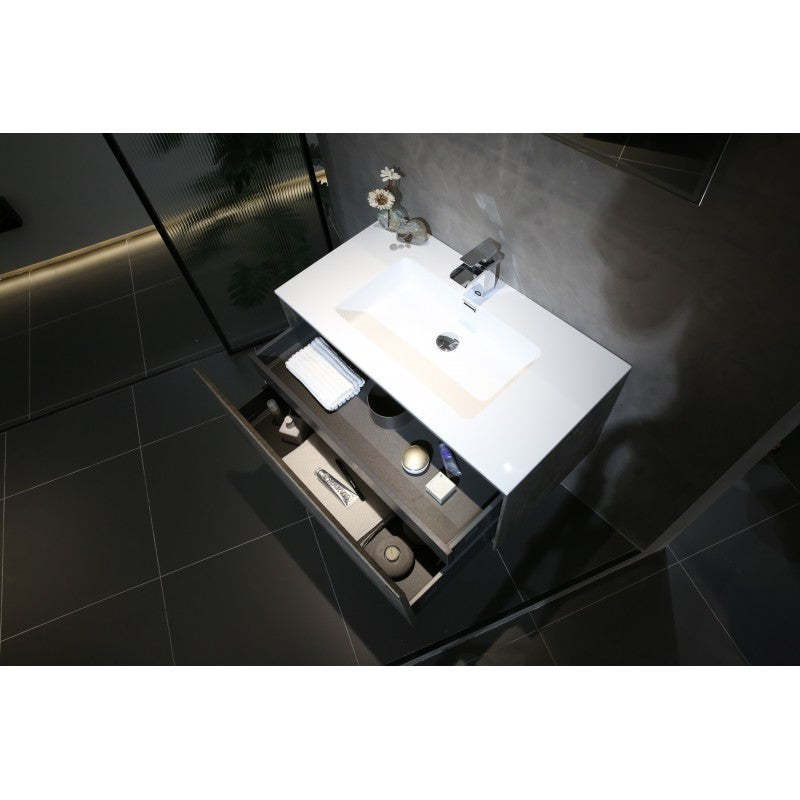 BelBagno Prado 750mm Wall Hung Vanity Maple Oak One Drawers One Tap Hole