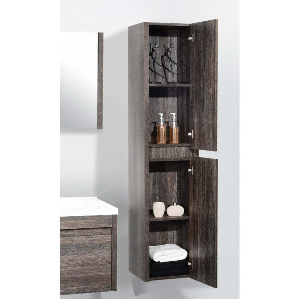 BelBagno Alexandra 1760mm Wall Hung Vanity Silver Oak Wall Mounted Side Cabinet with two doors-YT Bathroom