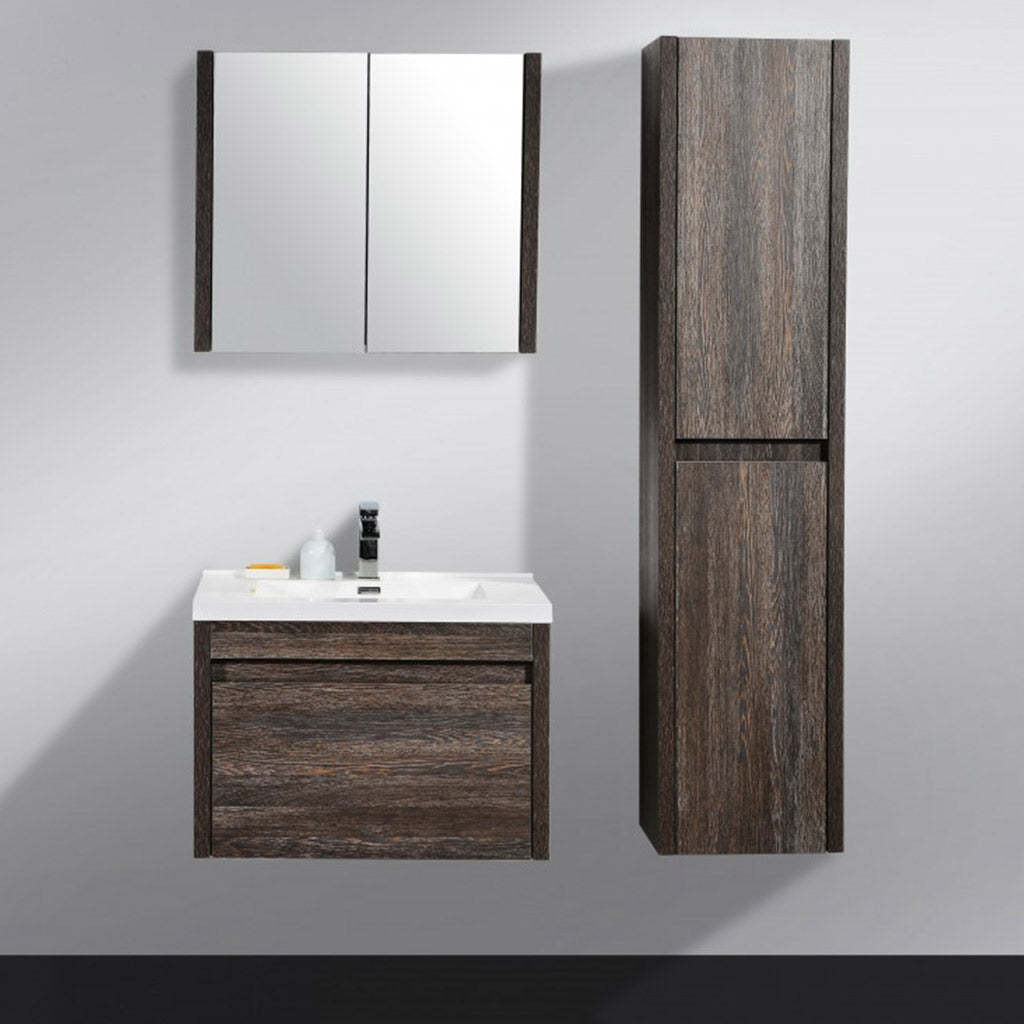 BelBagno Alexandra 1760mm Wall Hung Vanity Silver Oak Wall Mounted Side Cabinet with two doors-YT Bathroom