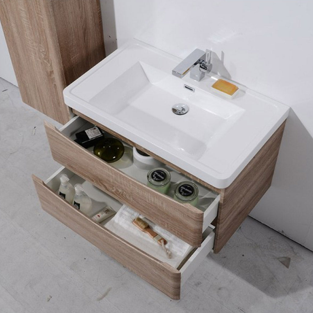 BelBagno ANCONA 900MM WALL HUNG WHITE OAK-YT Bathroom