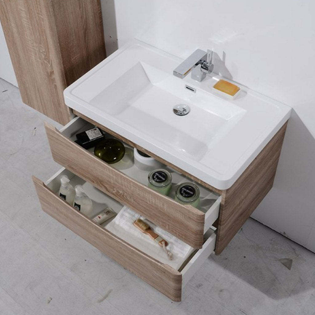 BelBagno ANCONA 900MM WALL HUNG WHITE OAK-YT Bathroom