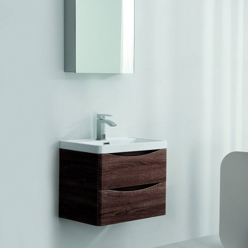BelBagno Ancona Wall Hung Vanity Two Drawers One Tap Hole
