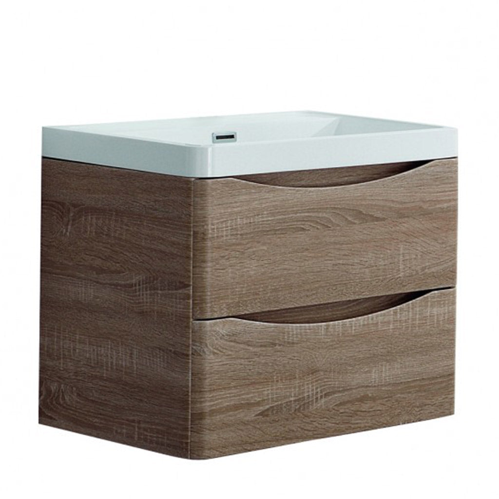 BELBAGNO ANCONA 600MM WALL HUNG WHITE OAK-YT Bathroom