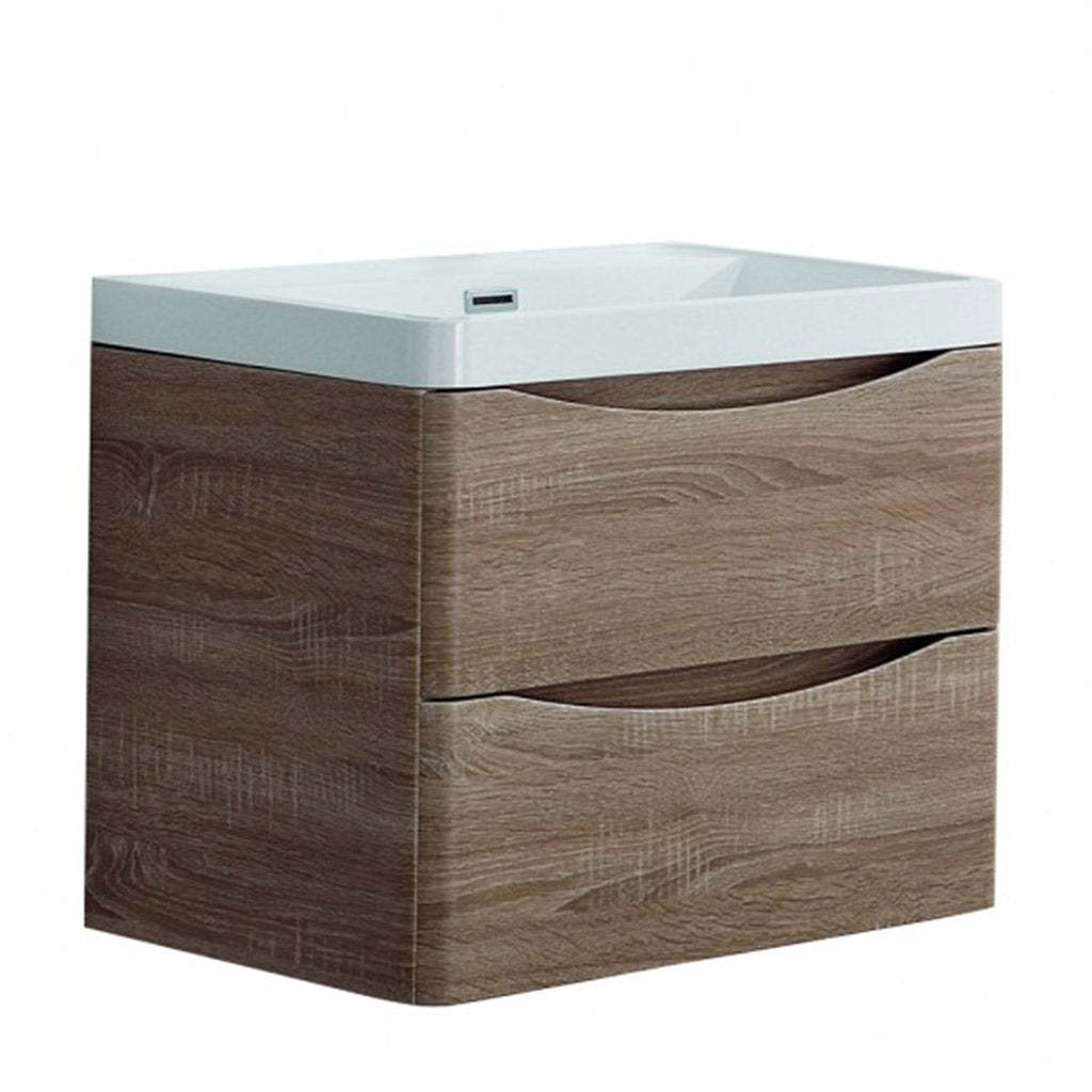 BELBAGNO ANCONA 600MM WALL HUNG WHITE OAK-YT Bathroom
