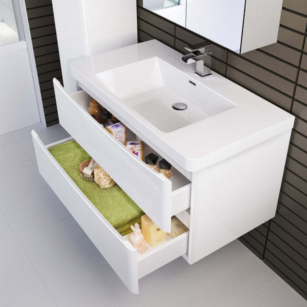 BelBagno ANCONA 900MM WALL HUNG GLOSS WHITE-YT Bathroom