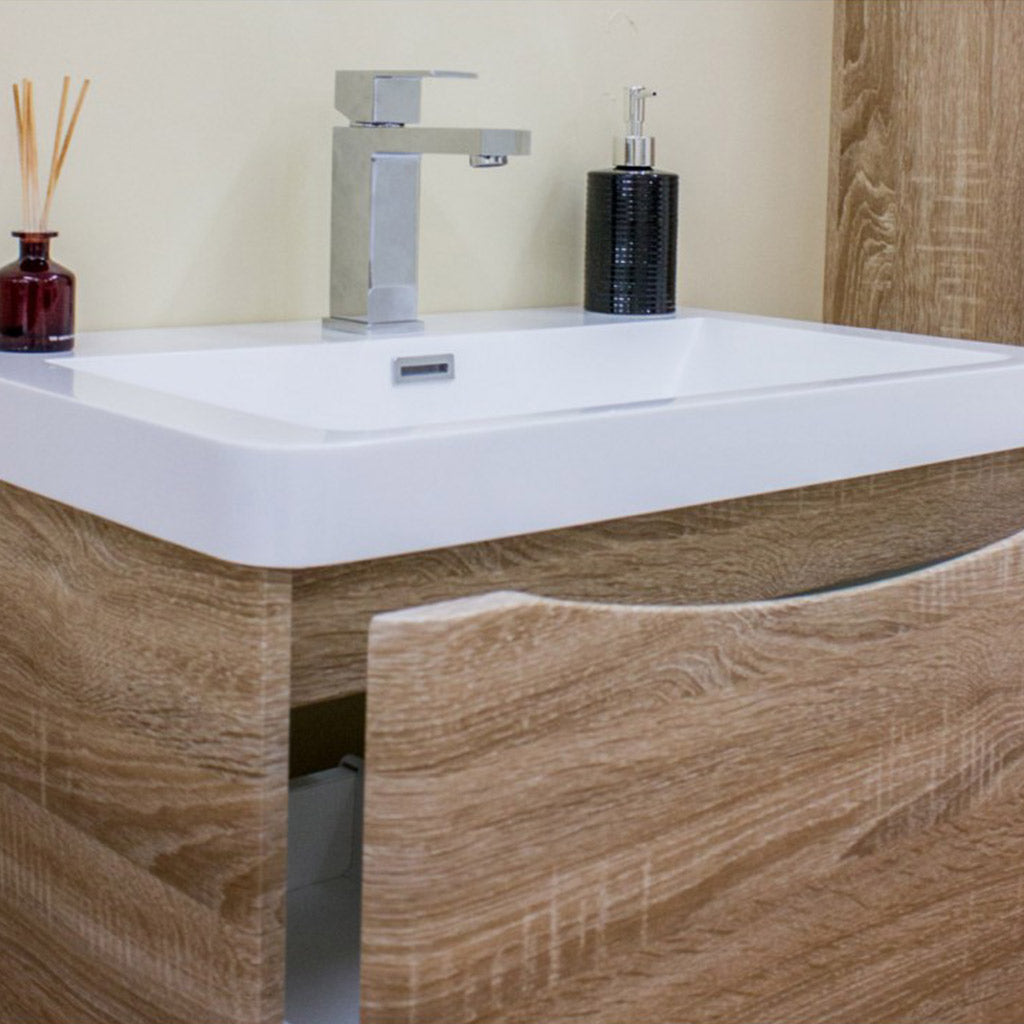 BelBagno ANCONA 900MM WALL HUNG WHITE OAK-YT Bathroom