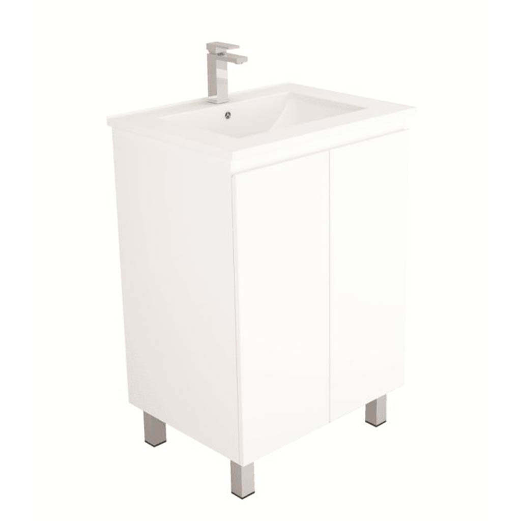 Unicasa Gloss White BIANCA 600mm Floor Standing Vanity-YT Bathroom