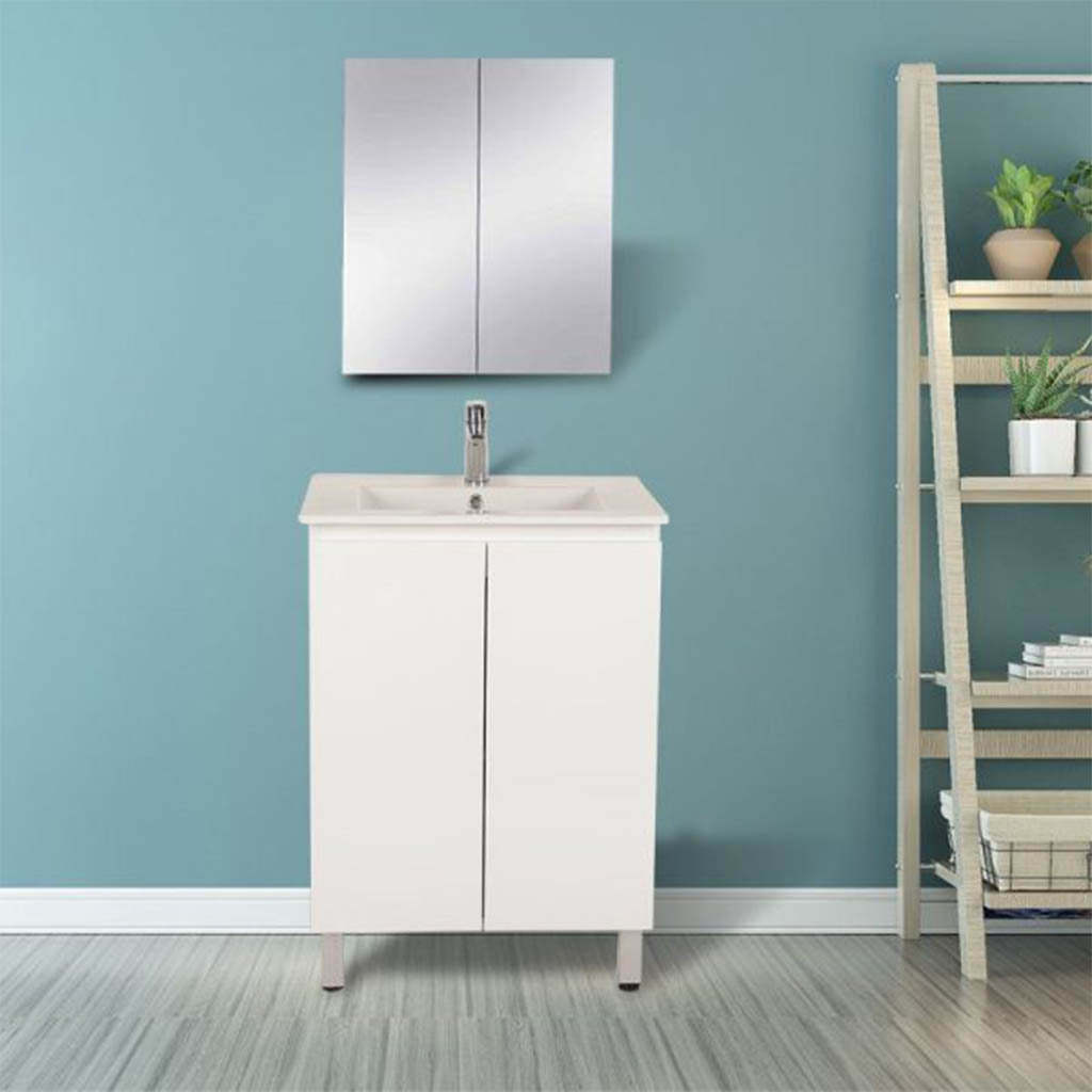 Unicasa Gloss White BIANCA 600mm Floor Standing Vanity-YT Bathroom