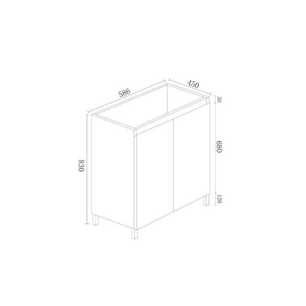 Unicasa Gloss White BIANCA 600mm Floor Standing Vanity-YT Bathroom