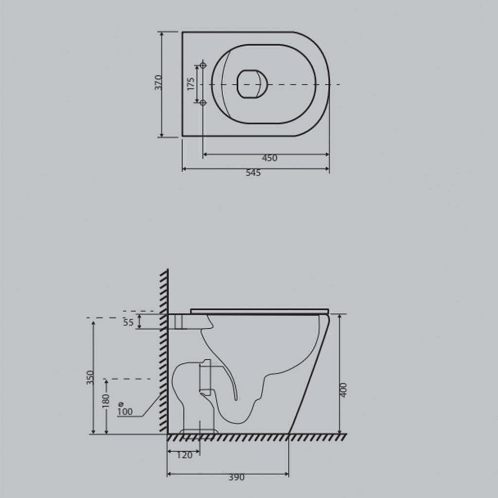 Claya Rimless Floor Pan-YT Bathroom