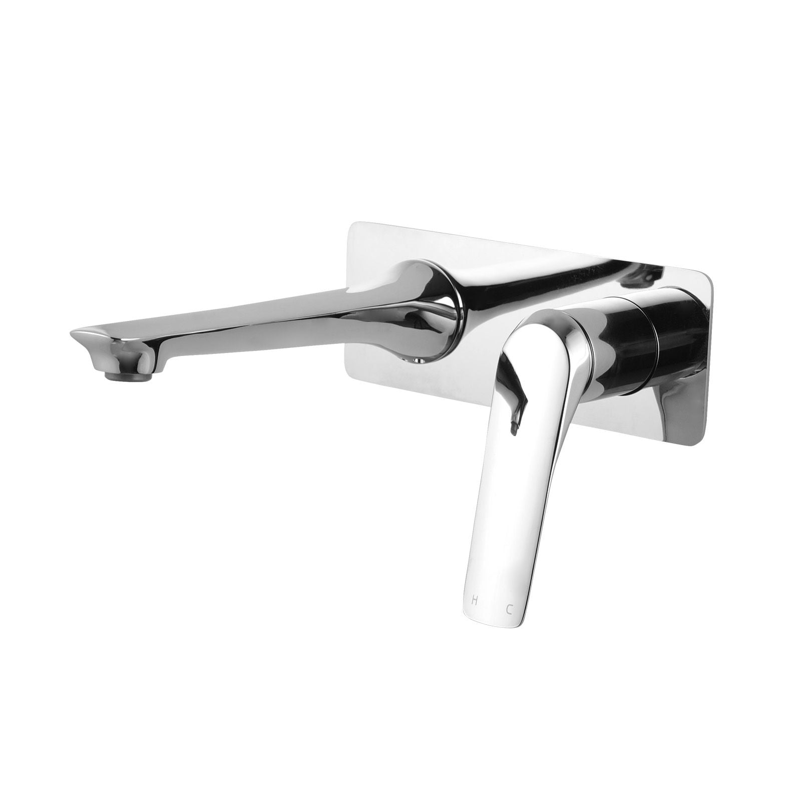 AU Chrome Bathtub/Basin Wall Mixer With Spout-YT Bathroom