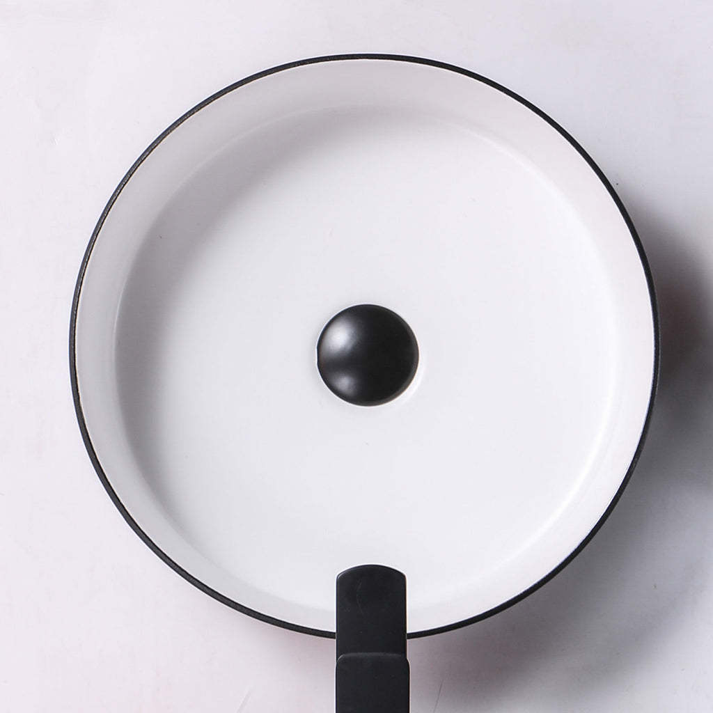 Claya Bathware Polar 360mm Round Ceramic Above Counter Basin Matte White Interior Matte Black Exterior No Overflow No Tap Hole-YT Bathroom
