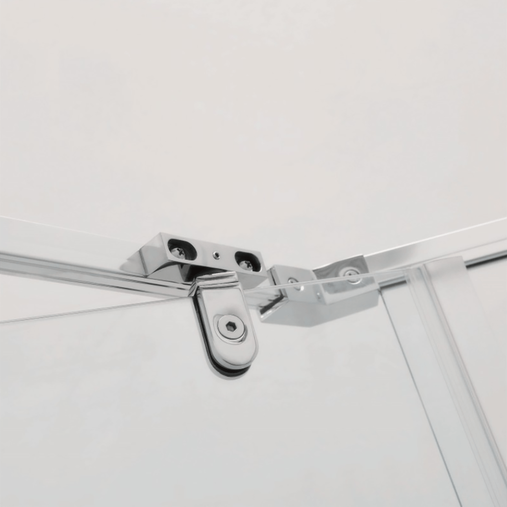 From 800mm to 1200mm Square Shower Screen Pivot Door With Return Panel Chrome Frameless 10mm Glass 2000mm Height-YT Bathroom