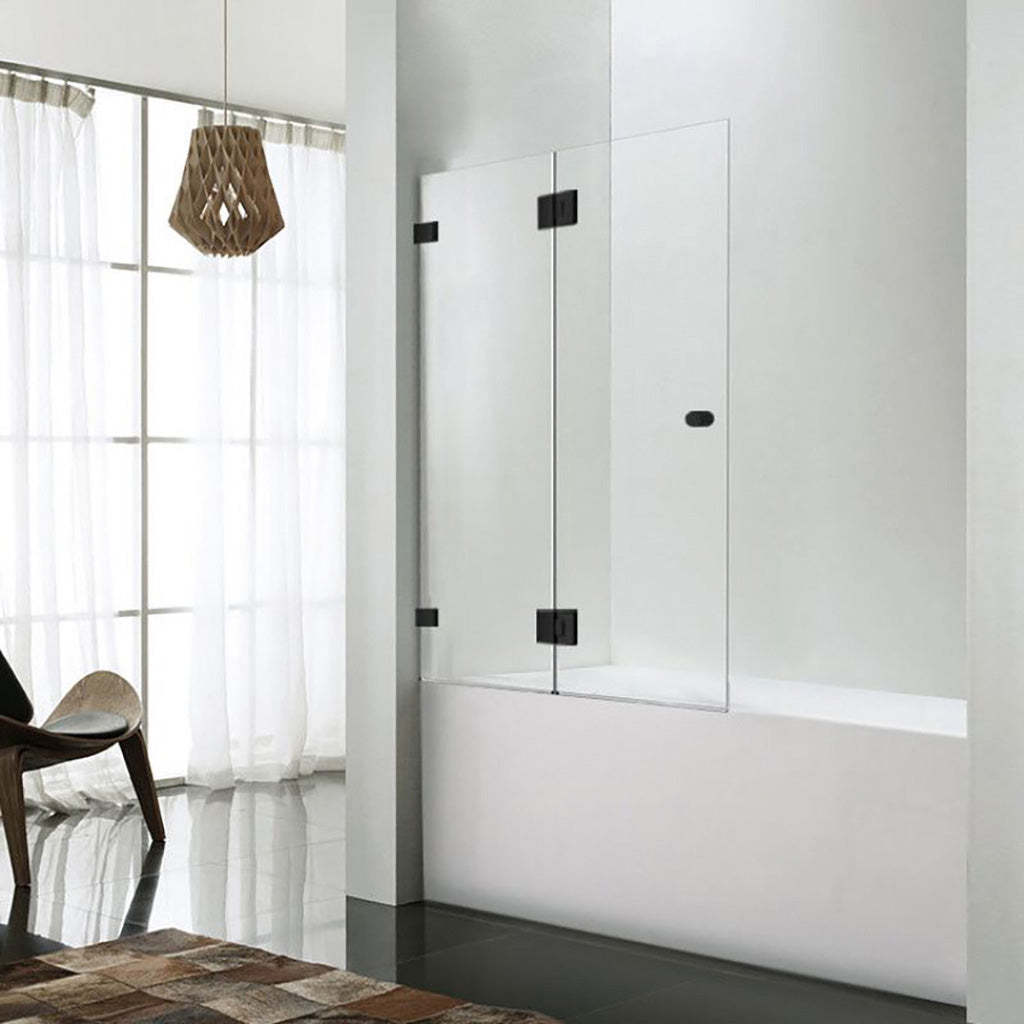 850/1000x1500mm Fixed Panel Hinged Bathtub Shower Screen 10mm Tempered Glass Frameless Panel Multi Colours Hardware