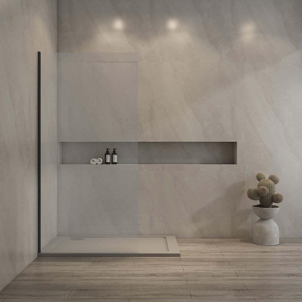 900/1000/1200x2000mm Frameless Shower Screen Single Door Fixed Panel With Wall Channel 10mm Tempered Glass Multi Colours Hardware-YT Bathroom