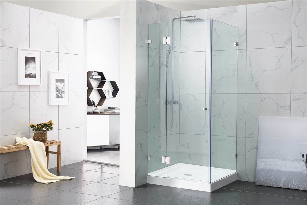 SS Square Frameless ShowerScreen 1000*1000