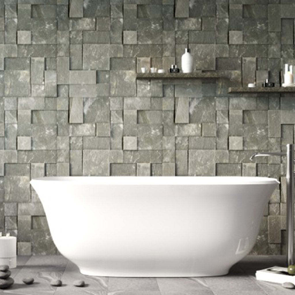 BelBagno BADEN 1500mm Freestanding Bathtub Acrylic Glossy White Oval Shape With Overflow-YT Bathroom