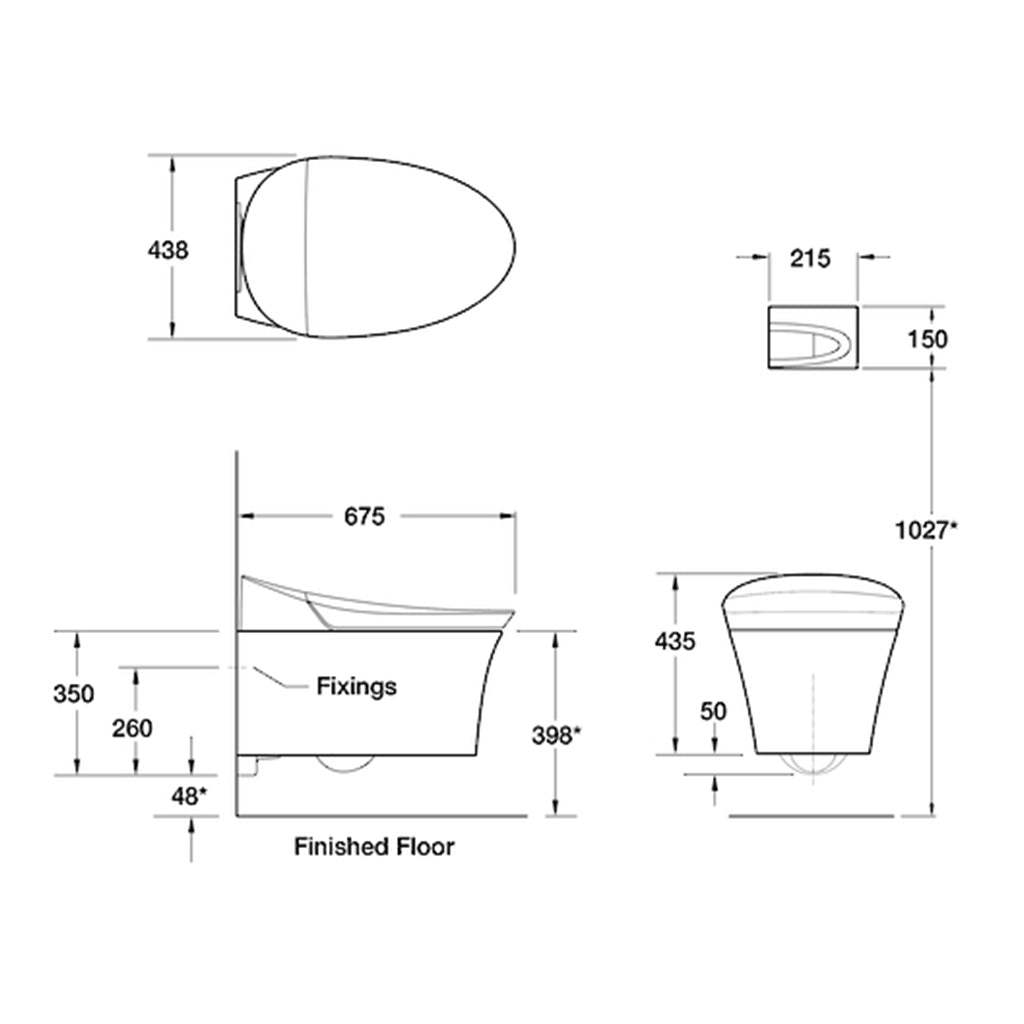 Kohler Veil Intelligent Wall Hung Intelligent Toilet
