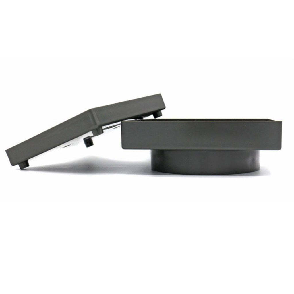 115x115mm Gun Metal Grey Smart Tile Insert Floor Waste Shower Grate Drain (88mm outlet)-YT Bathroom