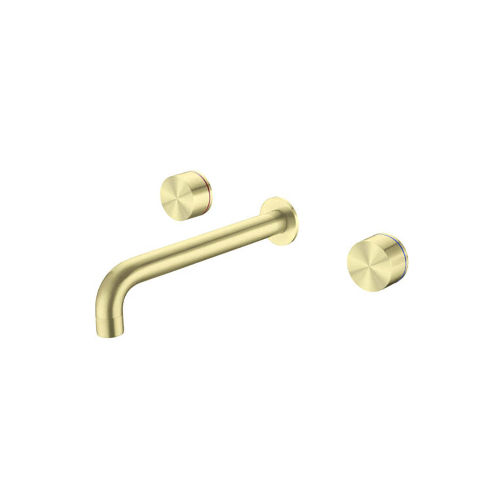 Nero Kara Brass Wall Basin Set (217mm) Brushed Gold-YT Bathroom