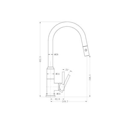 Nero Pearl Brass Pull Out Sink Mixer With Vegie Spray Function Brushed Gold-YT Bathroom