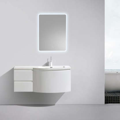 BelBagno Prospero 1200mm Wall Hung Vanity Glossy White Three Drawers One Tap Hole