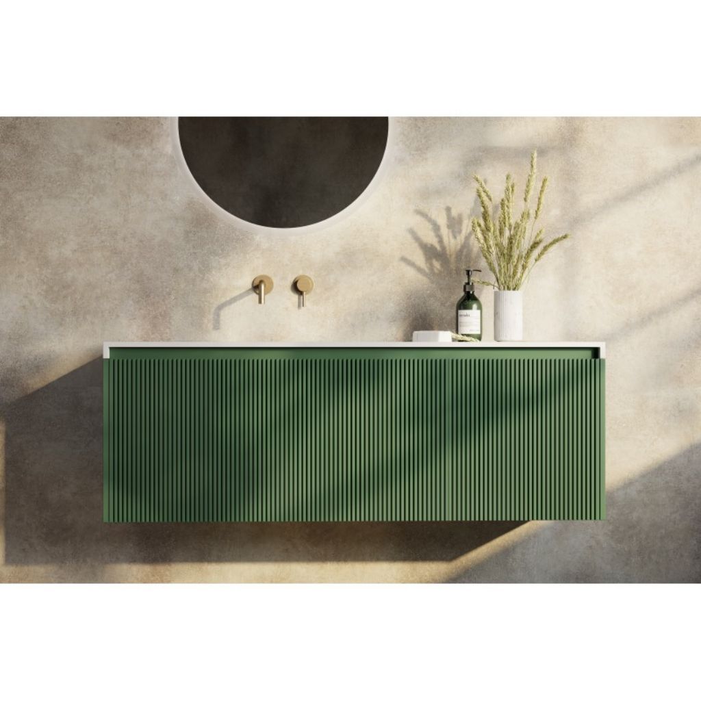 BelBagno Rimini 600mm Potter Clayt Red Wall Hung Vanity With Marble Basin And One Draw