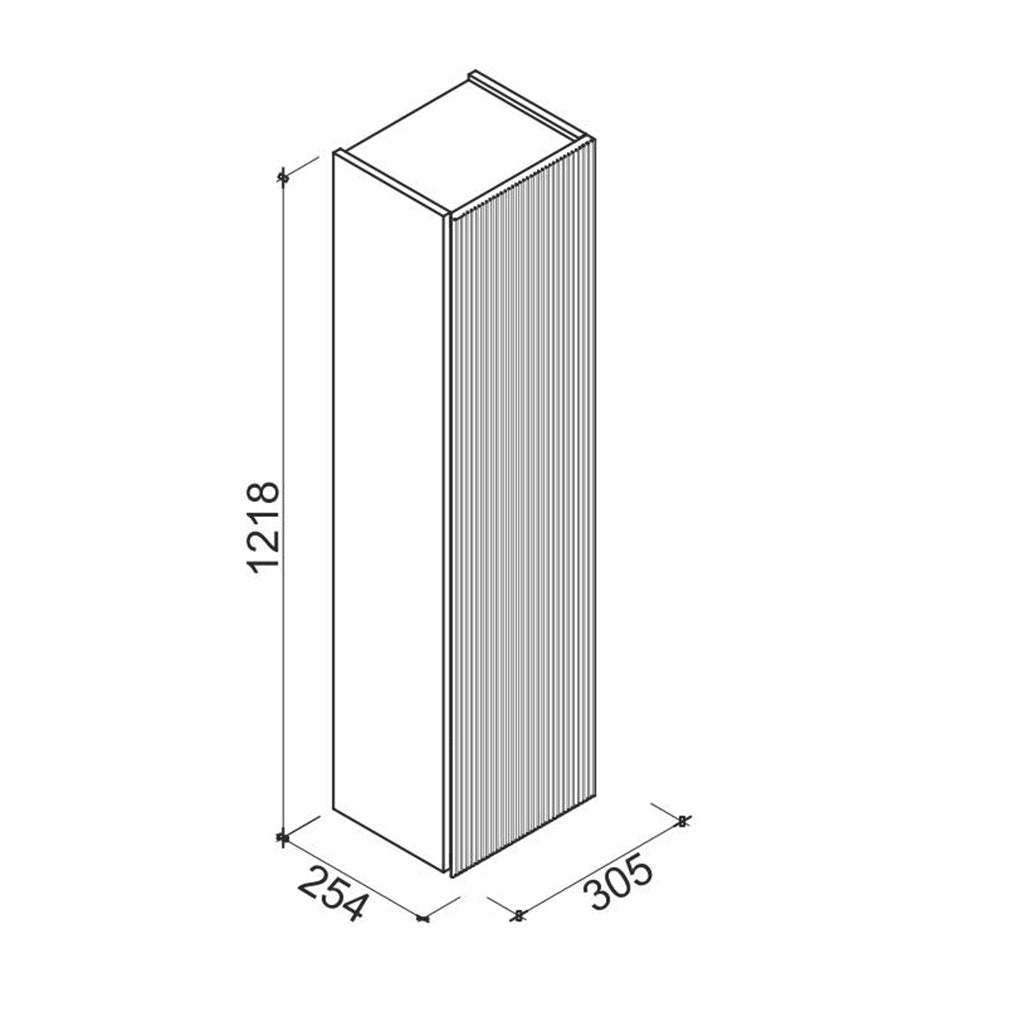 BelBagno Rimini 1200mm Potter Clayt Red Side Cabinet Left & Right Hand Wall Hung Vanity Tall Boy-YT Bathroom