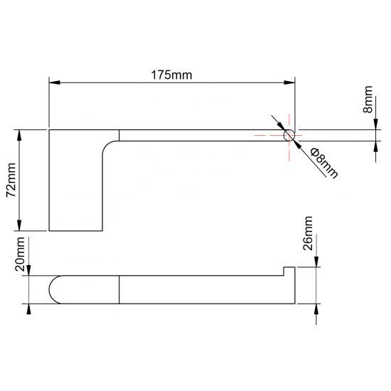 AU Series Brushed Nickel Toilet Paper Holder