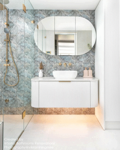 Otti BONDI White Futed Curve Vanity