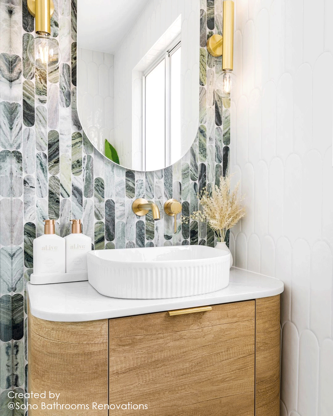 BONDI Wall hung vanity curved design