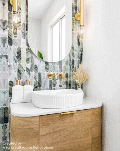 BONDI Wall hung vanity curved design
