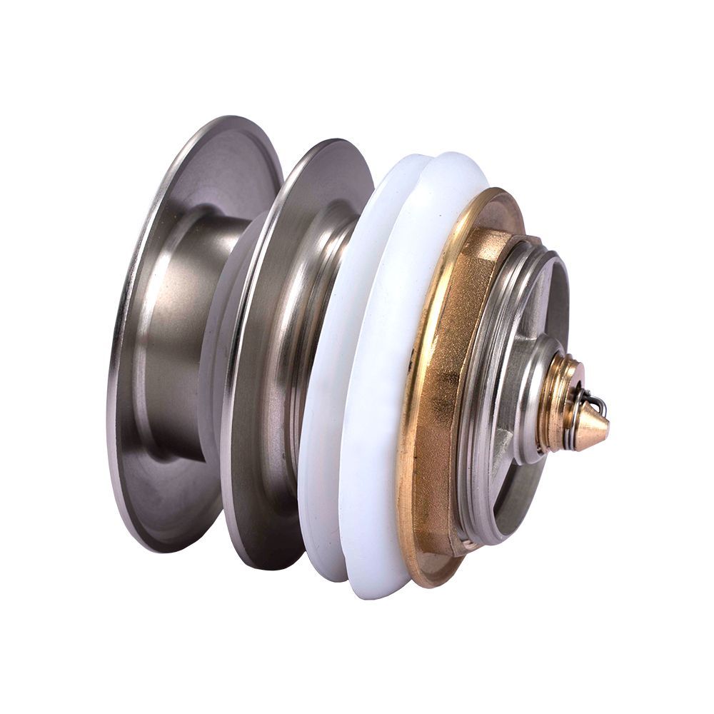 40mm brushed nickel, Solid Brass Bathtub Mushroom Pop Up Waste Drain NO Overflow-YT Bathroom