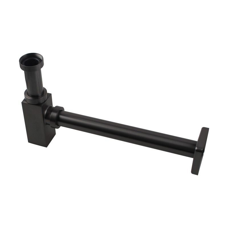 Square Gun Metal Grey Square Bottle Trap 32mm