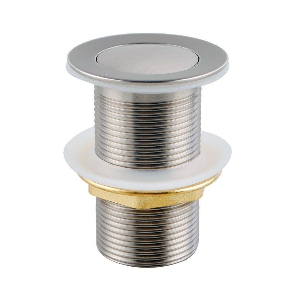 32/40mm Chrome brushed nickel, Brass Basin Pop Up Waste without Overflow-YT Bathroom